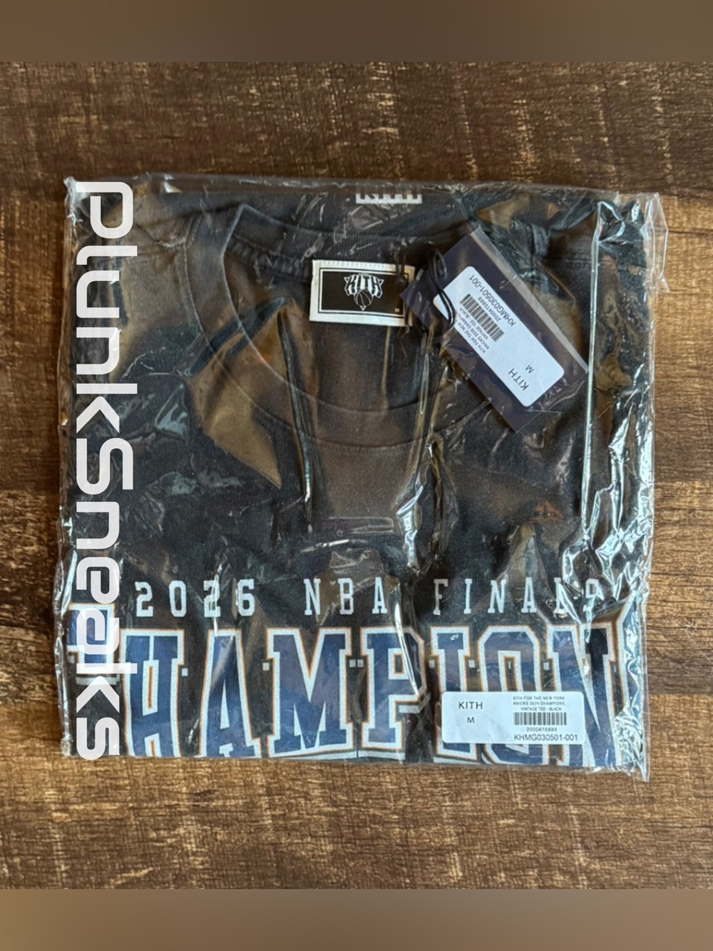 Kith for the New York Knicks Champions Vintage Tee • Black • 2026